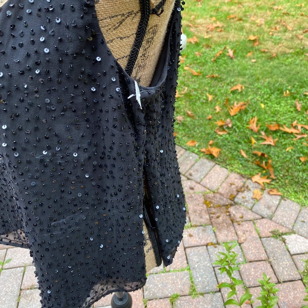 Talbot silk beaded top with side zipper - Picture 3 of 6